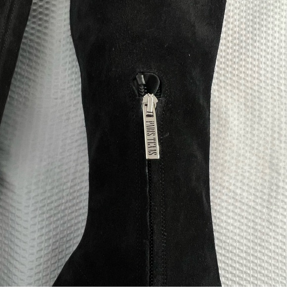 Paris Texas Black Suede Knee Length Boots Size 37 New Without Tags - Picture 3 of 12